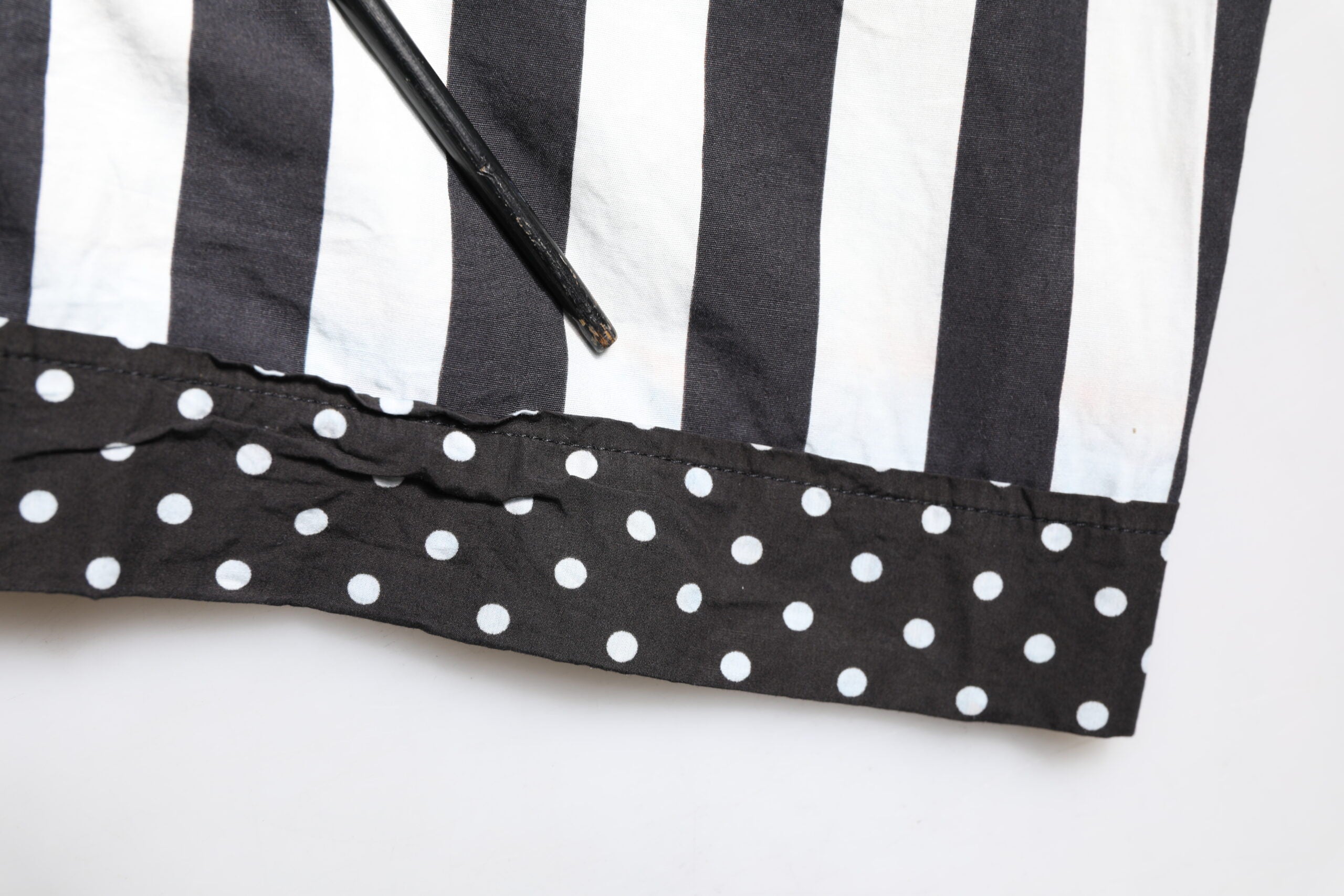 Dolce & Gabbana black and white striped button down casual shirt